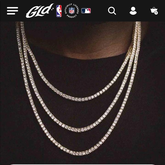 Yellow gold tennis chain - Picture 2 of 4